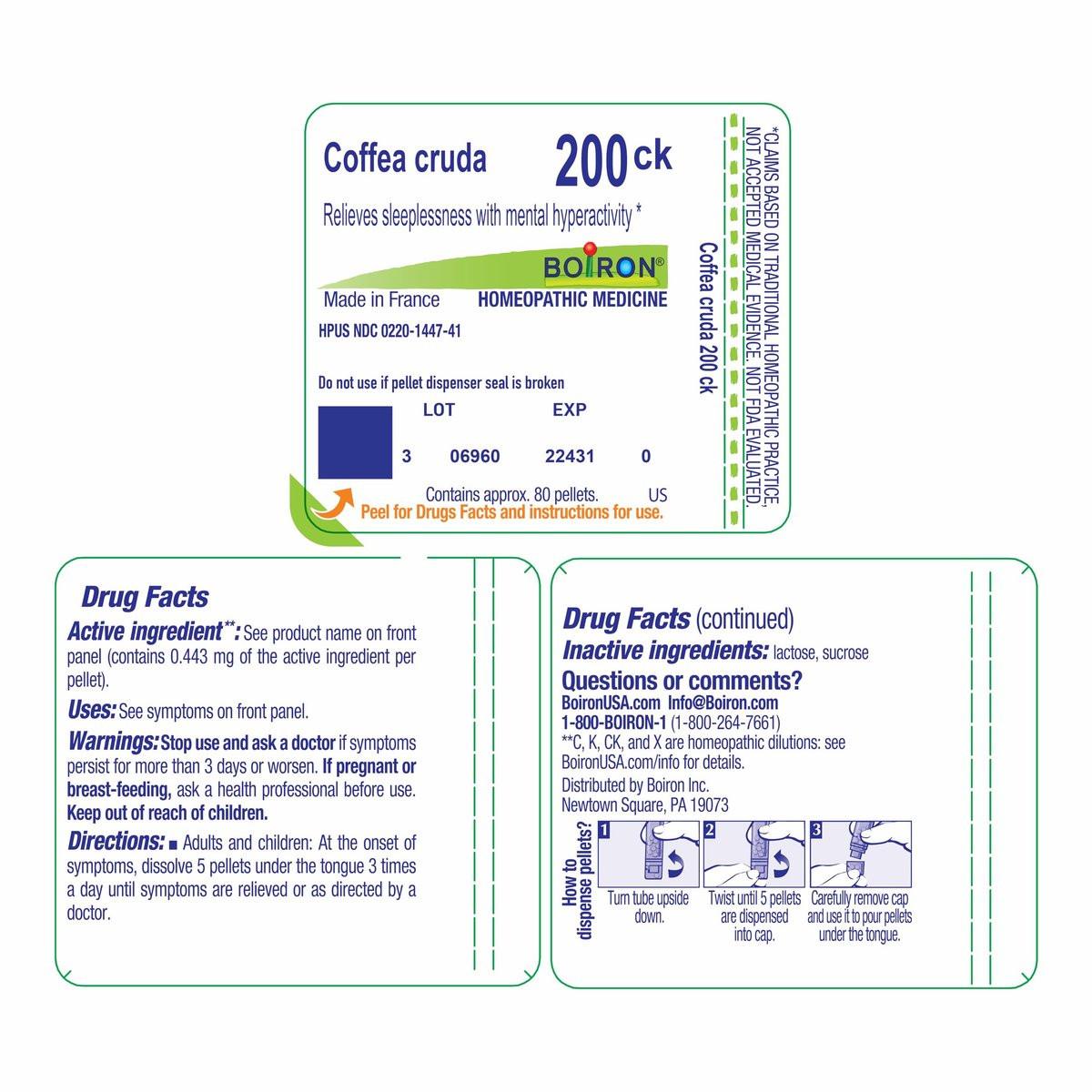 Boiron Coffea Cruda 30C Homeopathic Sleep Aid for Restless Sleep, Mental Hyperactivity, Racing Thoughts, and Difficulty Sleeping - 3 Count (240 Pellets) - görsel 4