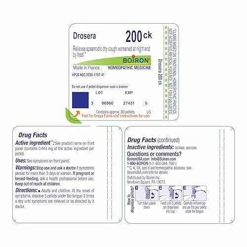 Boiron Drosera Rotundifolia 200Ck Homeopathic Medicine for Coughing - 80 Pellets - görsel 18