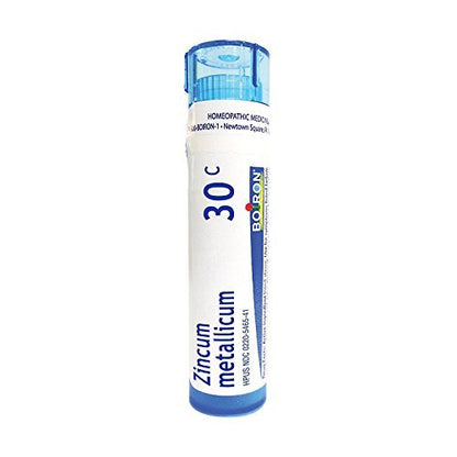 Boiron Zincum Metallicum 30C Homeopathic Medicine for Leg Cramps - 80 Pellets