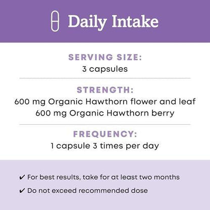 Oregon's Wild Harvest Hawthorn Organic & Non-GMO Herbal Supplements, 90 Count