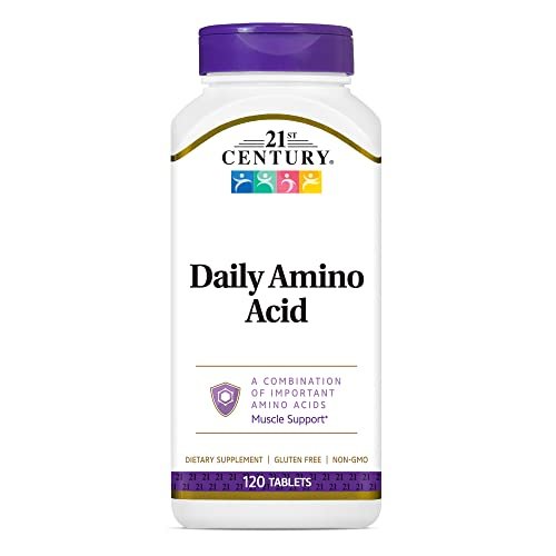 21st Century Daily Amino Acid Tablets (120 Count), Important Amino Acids Complex for Muscle Health & Growth Support, Non-GMO & Gluten Free Daily Supplement for Men & Women, No Added Preservatives - görsel 2