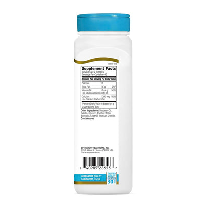 21st Century Calcium Plus D3 Liquid Filled Softgel, 1200 mg, 90 Count
