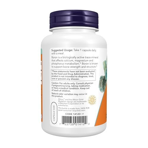 NOW Supplements, Boron 3 mg (Bororganic – Vegan and Non-GMO: Suitable for plant-based diets, and free from – Image 5