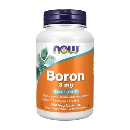 NOW Supplements, Boron 3 mg (Bororganic – Structural Support: Boron is known to contribute to bone density and – Image 1