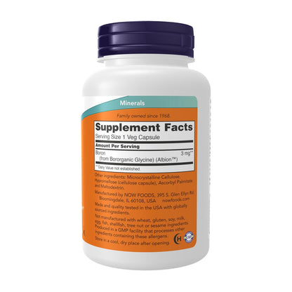 NOW Supplements, Boron 3 mg (Bororganic – 250 Capsules per Bottle: A generous supply that lasts for months, – Image 4