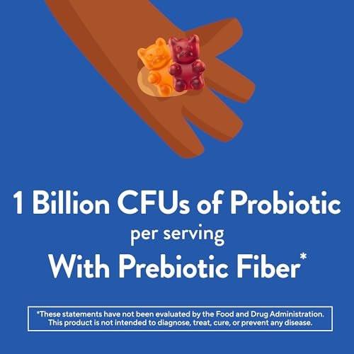 L’il Critters Probiotic Daily Gummy Supplement for Kids, for Digestive Health Support, Grape, Cherry and Orange Flavors, 60 Gummies - görsel 5
