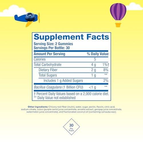 L’il Critters Probiotic Daily Gummy Supplement for Kids, for Digestive Health Support, Grape, Cherry and Orange Flavors, 60 Gummies - görsel 15