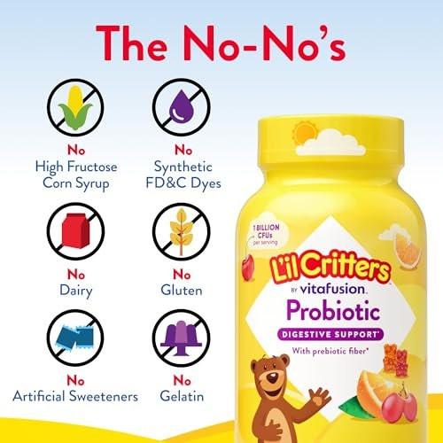 L’il Critters Probiotic Daily Gummy Supplement for Kids, for Digestive Health Support, Grape, Cherry and Orange Flavors, 60 Gummies - görsel 13