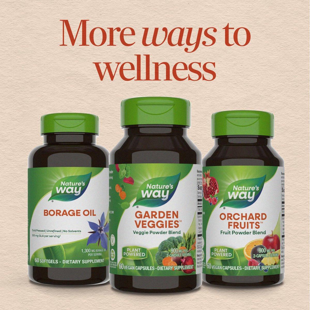 Nature's Way Garden Veggies, Vegetable Supplement Capsules, Plant-Powered Powder Blend Made with 12 Different Vegetables, Green Superfood Veggie Blend for Daily Wellness, 60 Capsules - görsel 13