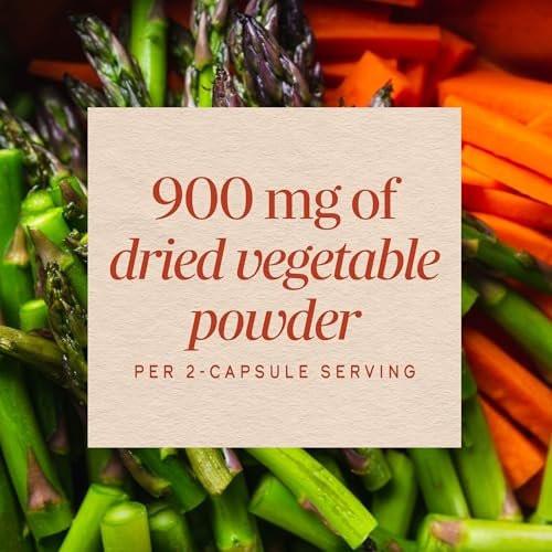 Nature's Way Garden Veggies, Vegetable Supplement Capsules, Plant-Powered Powder Blend Made with 12 Different Vegetables, Green Superfood Veggie Blend for Daily Wellness, 60 Capsules - görsel 8