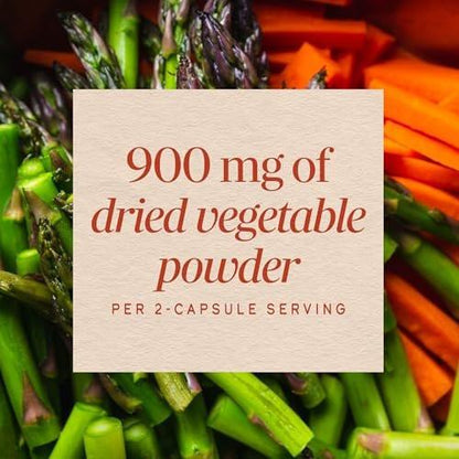 Nature's Way Garden Veggies, Vegetable Supplement Capsules, Plant-Powered Powder Blend Made with 12 Different Vegetables, Green Superfood Veggie Blend for Daily Wellness, 60 Capsules