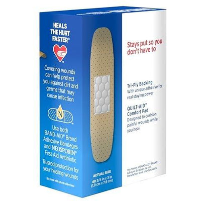 BAND-AID Brand Tough Strips Adhesive Bandages for Wound Care, Durable Protection for Minor Cuts and Scrapes, All One Size, 2 Pack