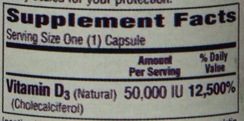Bio-Tech Pharmacal D3-50 50,000 IU, 100 Capsules – All-Natural Supplement – Supports Bone, Heart, Neuromuscular, & Immune Health – No Dairy, Fish, Gluten, Peanut, Shellfish, & Soy - görsel 10