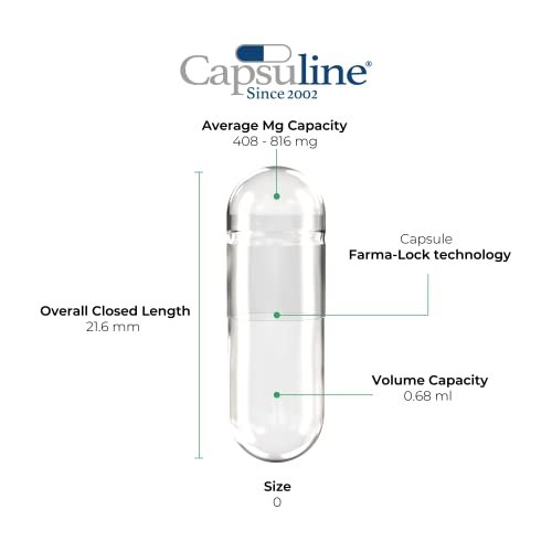 Capsuline Size 0 Empty Gelatin Capsules, – Clear Appearance: Transparent capsules allow you to see the contents, – Image 3