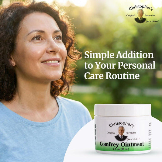 Christopher's Original Formulas Comfrey Ointment, 2 Ounce – Herbal Ointment with Organic Comfrey Leaf in a Natural Beeswax and Olive Oil Base