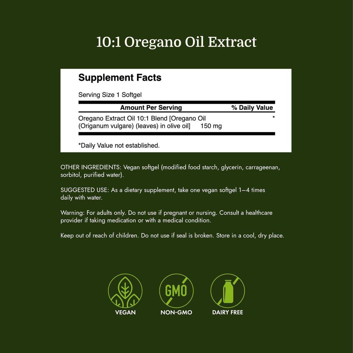 Swanson Oregano Oil 10:1 Extract Digestive and Respiratory Health Supplement for Adults Seeking Natural GI and Urinary Tract Support - 150 mg (120 Softgels) - görsel 8