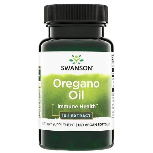 Swanson Oregano Oil 10:1 Extract Digestive and Respiratory Health Supplement for Adults Seeking Natural GI and Urinary Tract Support - 150 mg (120 Softgels) - görsel 1