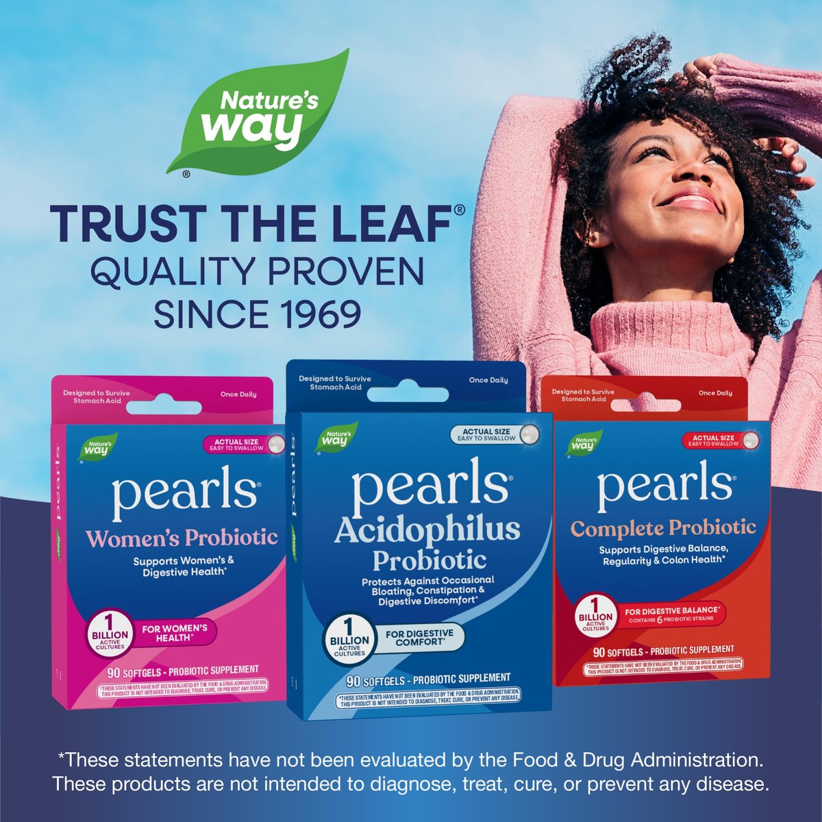 Nature's Way Probiotic Pearls Acidophilus – Supports Digestive Balance & Gut Health, Reduces Occasional Constipation and Bloating*, 1 Billion Cultures, 90 Softgels - görsel 1