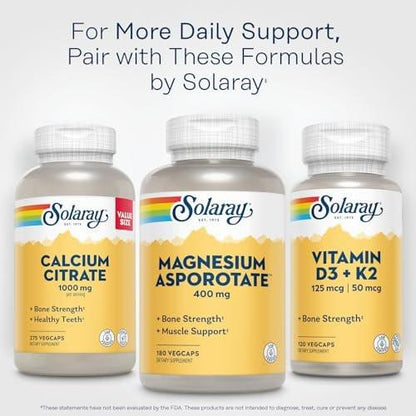 Solaray Magnesium Asporotate 400 mg | Aspartate, Orotate & Citrate Complex | Healthy Heart, Muscle, Nerve & Circulatory Function Support | 180 VegCaps