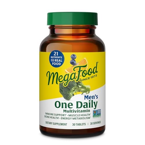 MegaFood One Daily Mens Multivitamins - Multivitamin for Men - Vitamin C, Vitamin D3 & Vitamin B12 - Muscle, Energy Metabolism & Immune Support - Vegetarian, Gluten Free - 30 Tablets, 30 Servings - görsel 7