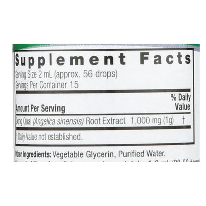 Nature's Answer Dong Quai Womens Support Supplement - Female Hormonal Support, Female Wellness Supplement, Liquid Extract, Alcohol Free, Gluten Free, Kosher - 1 oz
