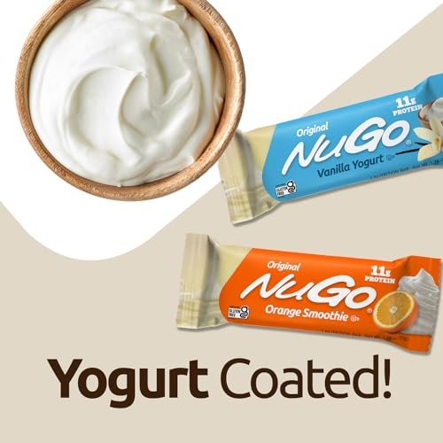 NuGo Protein Bar, Vanilla Yogurt, 11g – High Protein Content: Each bar delivers 11g of protein to help repair – Image 1