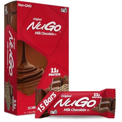 NuGo Protein Bar, Chocolate, 11g Protein, Gluten Free, 15 Count - görsel 2