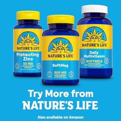 NATURE'S LIFE SoftMag 500 mg - Magnesium Complex - Bone Health, Muscle and Heart Health Support - Easy to Swallow Softgels - 60-Day Guarantee, 60 Servings, 60ct - görsel 11