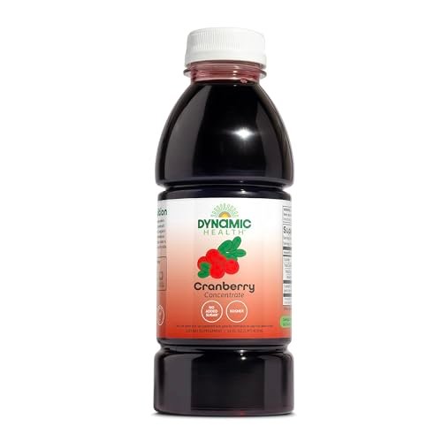 Dynamic Health Pure Cranberry Unsweetened 100% Juice Concentrate, Natural Antioxidant Supplement, No Additives, No Added Sugar, No Preservatives, 16 Servings, 16oz - görsel 3