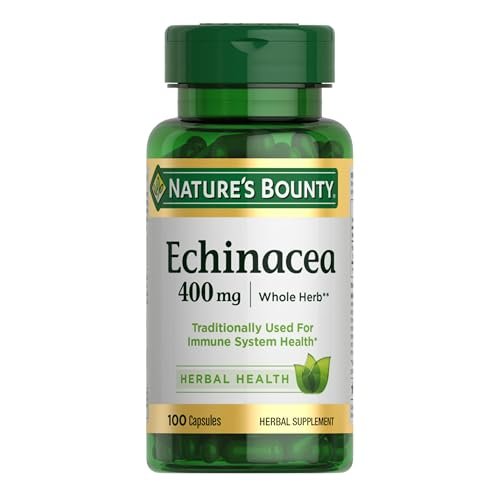Nature's Bounty Echinacea, Herbal Supplement, Supports Immune Health, 400mg, 100 Capsules - görsel 3