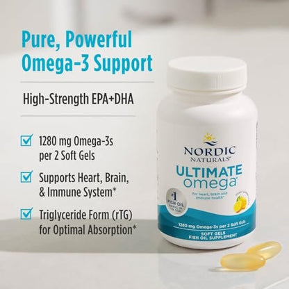 Nordic Naturals Ultimate Omega, Lemon Flavor – Contains fish (anchovy, sardine). – Image 11