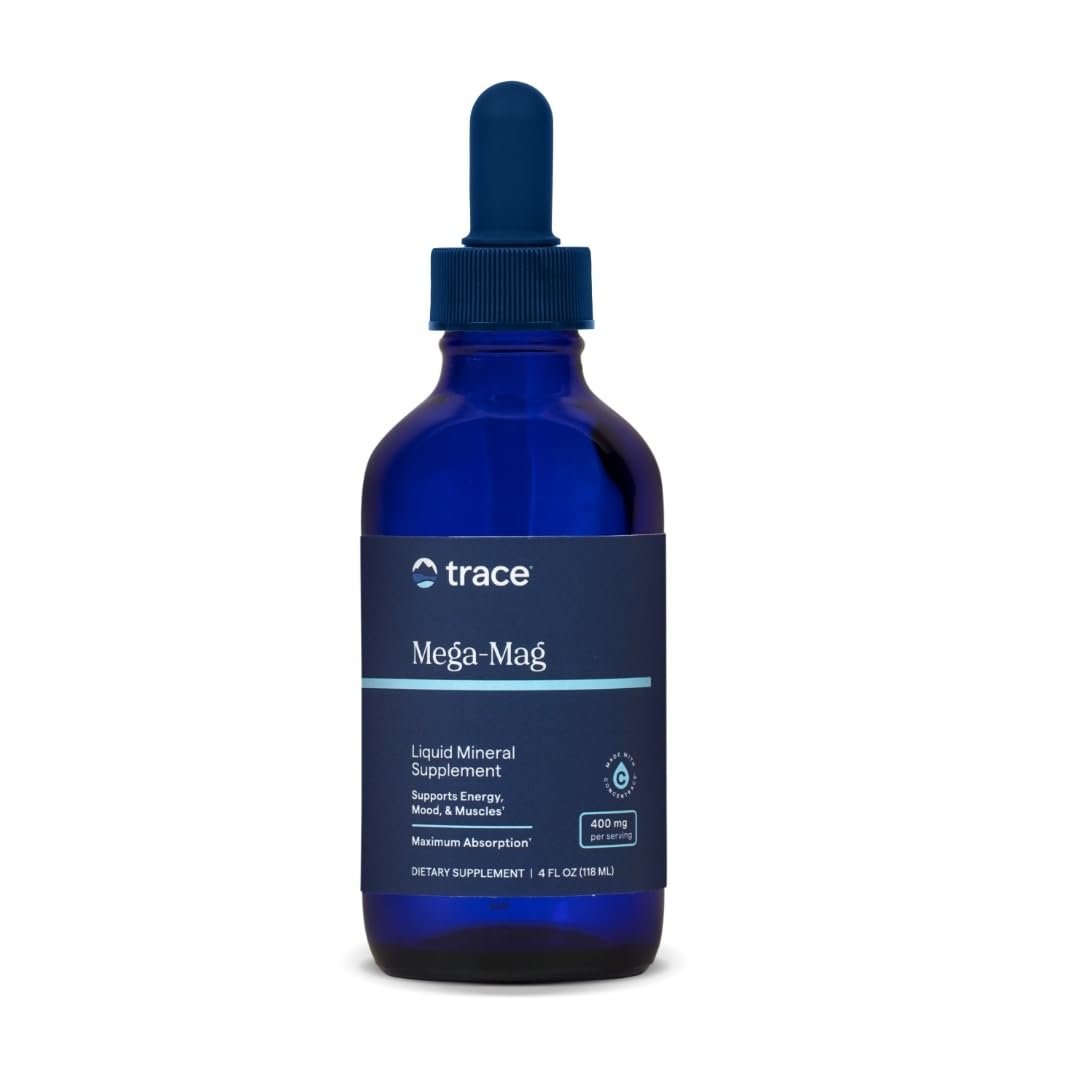 Trace Minerals Mega-Mag - Liquid Magnesium Supplement for Vitality & Energy Support - Muscle, Bone & Nerve Health - Natural Daily Drops - Non-GMO, Vegan & Gluten-Free - 4 fl oz (30 Servings) - görsel 2