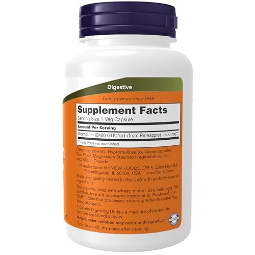 NOW Foods Supplements, Bromelain (Natural – Natural Source: Derived from pineapple stems, offering a plant-based – Image 2