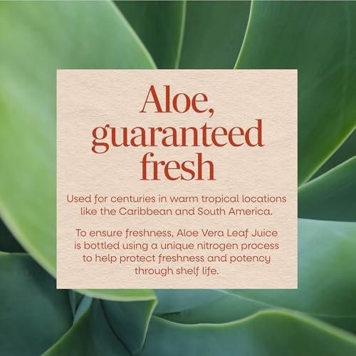Nature’s Way Aloe Vera Leaf Juice, Flavorless Juice 99.5% Purified from Concentrate, Certified by The International Aloe Science Council, Unflavored, 33.8 Fl Oz - görsel 10