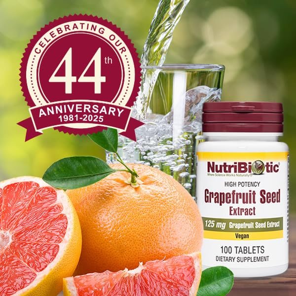 NutriBiotic – Grapefruit Seed Extract Tablets 125mg, 100 Count | Premium Grade GSE with Bioflavonoids | Potent Immune & Overall Health Support | Easy to Swallow | Vegan, Gluten Free, Non-GMO - görsel 5