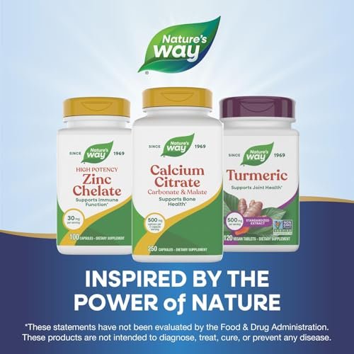 Nature's Way Calcium Citrate Complex, 500 mg per Serving, 250 Capsules - görsel 1
