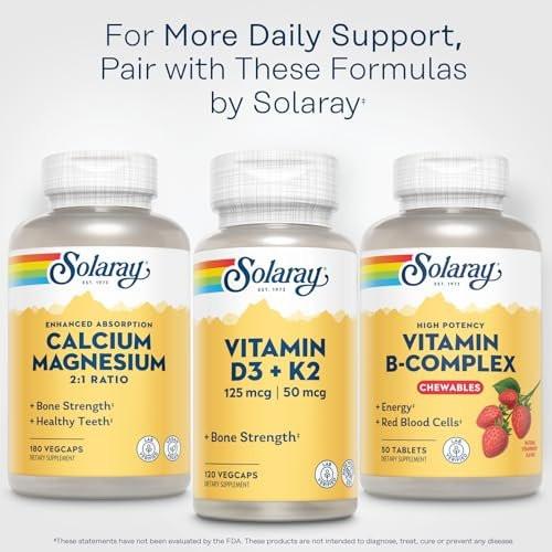 SOLARAY Vitamin B-Complex Chewables, Strawberry, Healthy Energy, Red Blood Cell, Stress & Metabolism Support, 50 Tablets - görsel 1