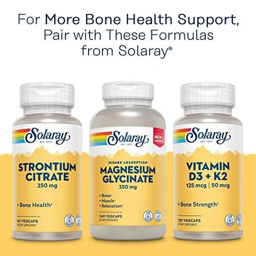 SOLARAY Calcium Bisglycinate Supplement 1000 mg for Women & Men - Calcium with Vitamin D3, Bone Strength & Teeth Health Support, Chelated Capsules, Easy to Digest - 120 Veg Cap Count - görsel 13