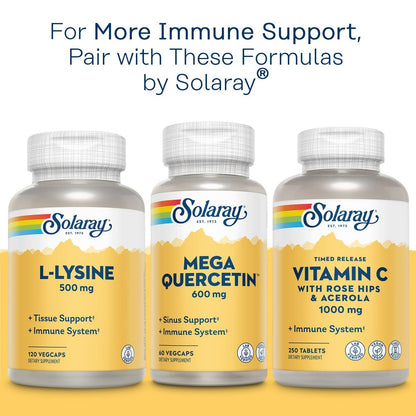 Solaray Bio Zinc 15 mg | Triple Zinc Complex for Healthy Immune System, Endocrine & Cell Function Support | 100 VegCaps