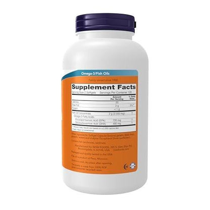 NOW Foods Supplements, Super Omega EPA, 360 EPA / 240 DHA, Molecularly Distilled, Cardiovascular Support, 240 Softgels