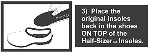 Sloggers Cut-to-fit "Half-Sizer" Fit Adjusting Insole - Style 330BK, Black - görsel 4