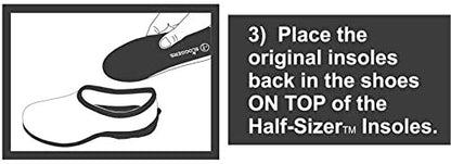 Sloggers Cut-to-fit "Half-Sizer" Fit Adjusting Insole - Style 330BK, Black