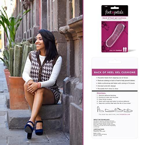 Foot Petals Women's Back of Heel Cushion Inserts, Heel Protectors, Comfortable Heel Grip for Pain Relief and Sizing, 3 Pair, Gel - görsel 9