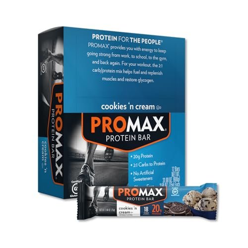 Promax Protein Bar, Cookies 'n Cream, 20g High Protein, Gluten Free, 12 Count - görsel 2