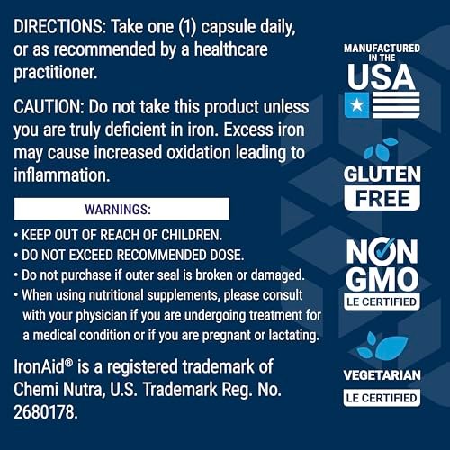 Life Extension Iron Protein Plus - Iron Protein Succinylate, Absorbable Iron Supplement for Whole-Body Health, Non-GMO, Gluten-Free, Vegetarian, 100 Capsules - görsel 14