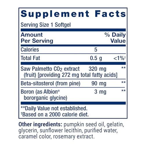 Life Extension PalmettoGuard Saw Palmetto & Beta-Sitosterol – Supports Healthy Prostate Function & Hormone Metabolism Health – Supplements for Men - Gluten-Free, Non-GMO – 30 softgels - görsel 5