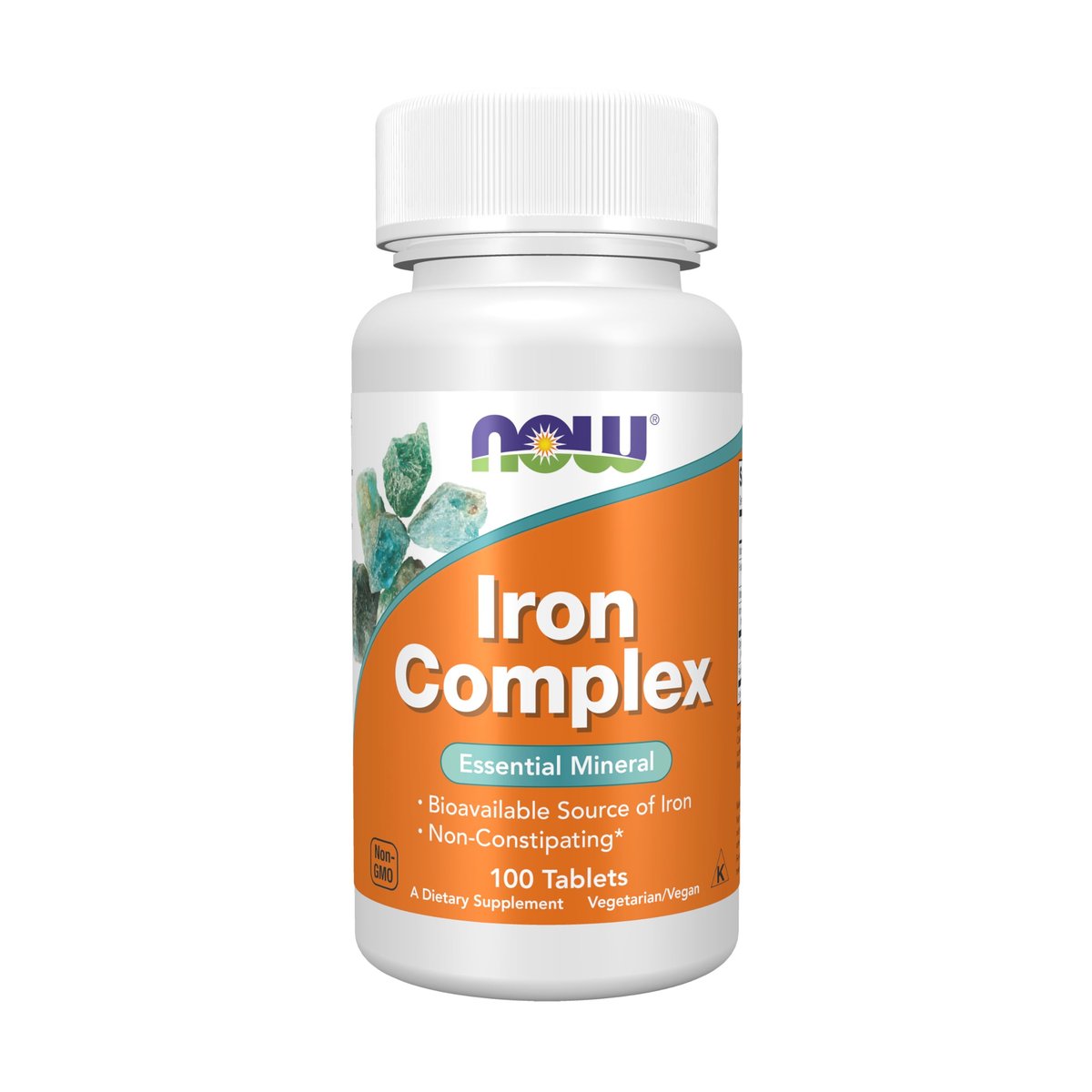 NOW Foods Supplements, Iron Complex, Non-Constipating*, Essential Mineral, 100 Tablets - görsel 3