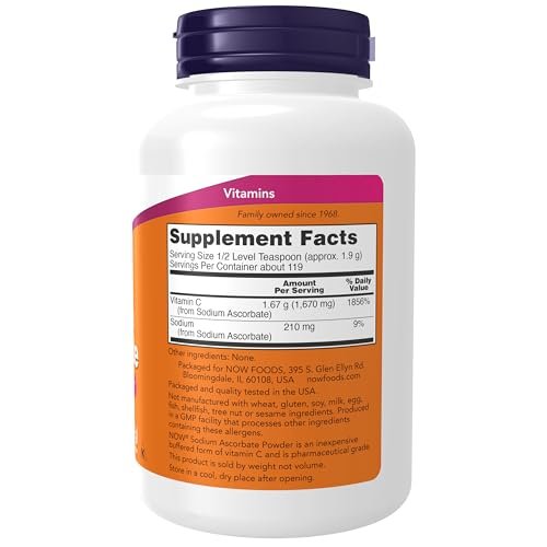 NOW Supplements, Sodium Ascorbate Powder, Buffered, Antioxidant Protection, 8-Ounce - görsel 4