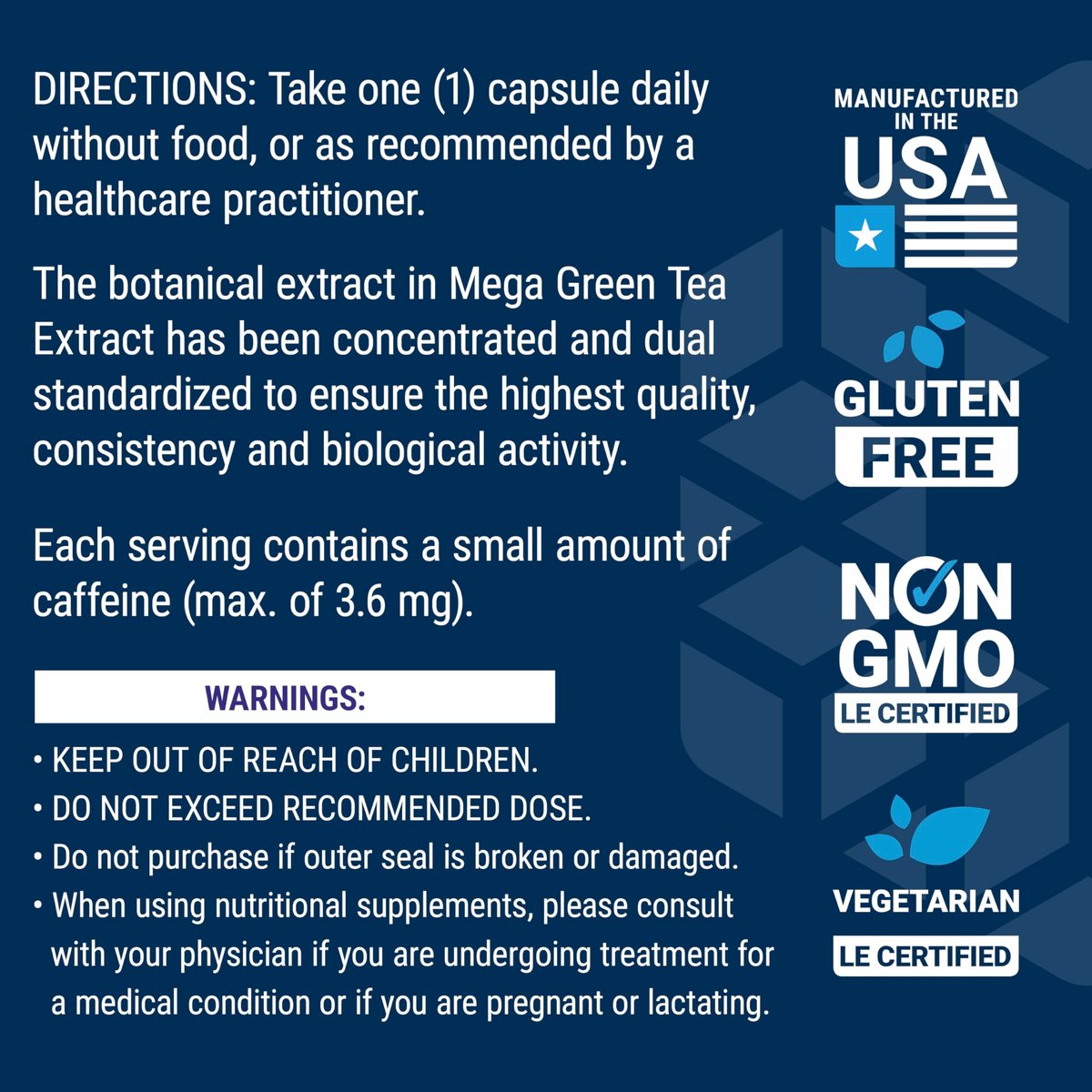 Life Extension Decaffeinated Mega Green Tea – Non-GMO, Gluten-Free, Vegetarian: This supplement is free from – Image 7