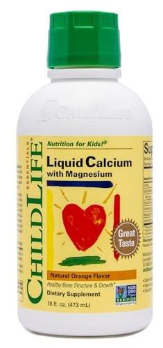 ChildLife Essentials Liquid Calcium Supplement for Kids - Baby & Toddler Calcium with Magnesium, Zinc, and Vitamin D3 - Orange Flavor, 16 fl oz (1 Pack) - görsel 2